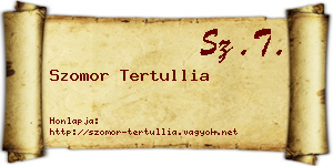 Szomor Tertullia névjegykártya